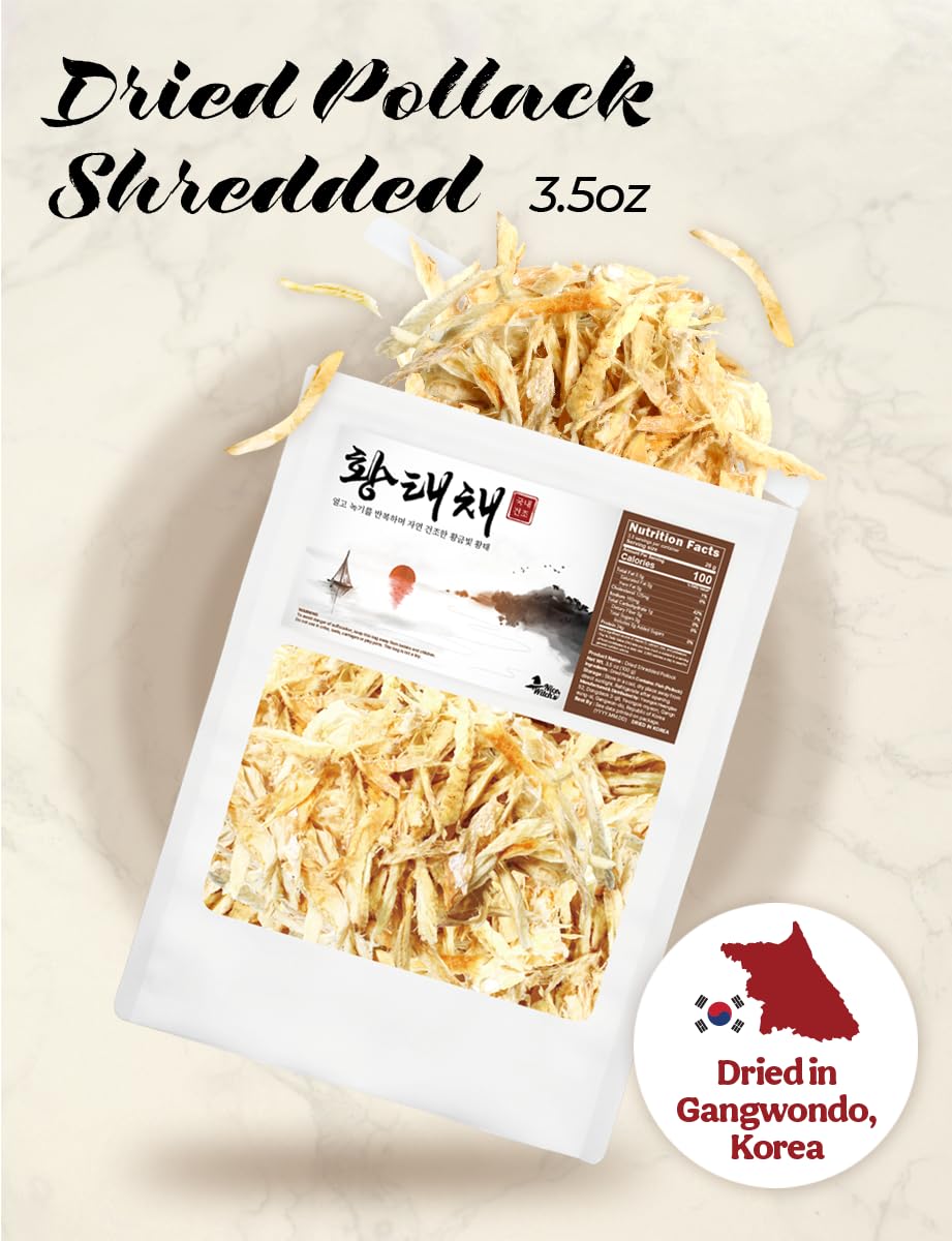 NICE WITCH'S label close-up emphasizing Korean air-dried origin