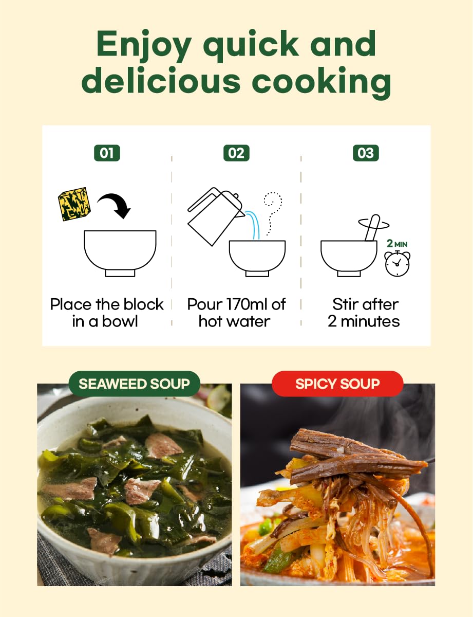 NICE WITCH'S prepared soup served in cup, demonstrating fast two-minute convenience