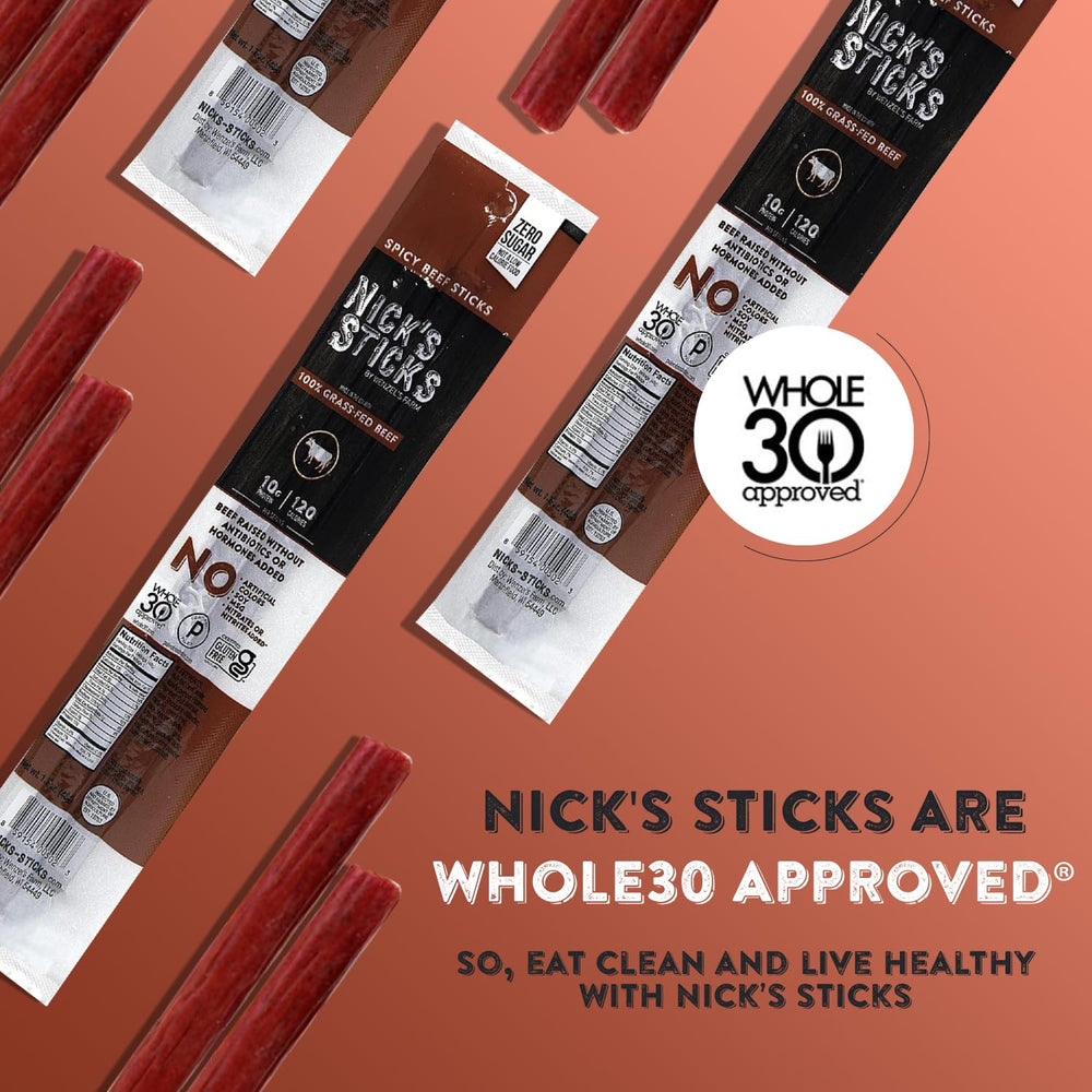 Nick's Sticks in a backpack pocket as an on-the-go snack supporting active lifestyles