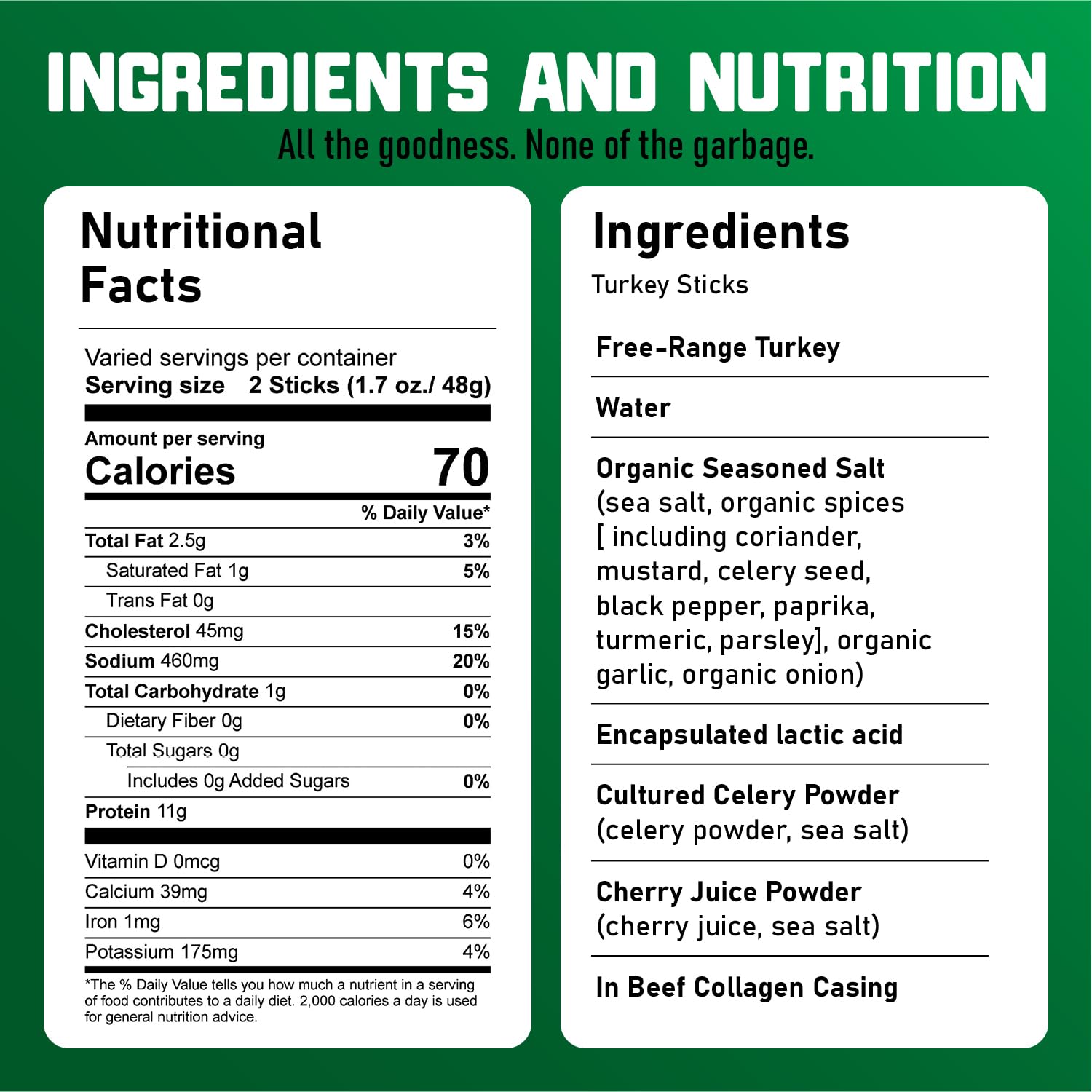 Nick's Sticks texture and beef collagen casing detail showing firm bite and clean ingredients