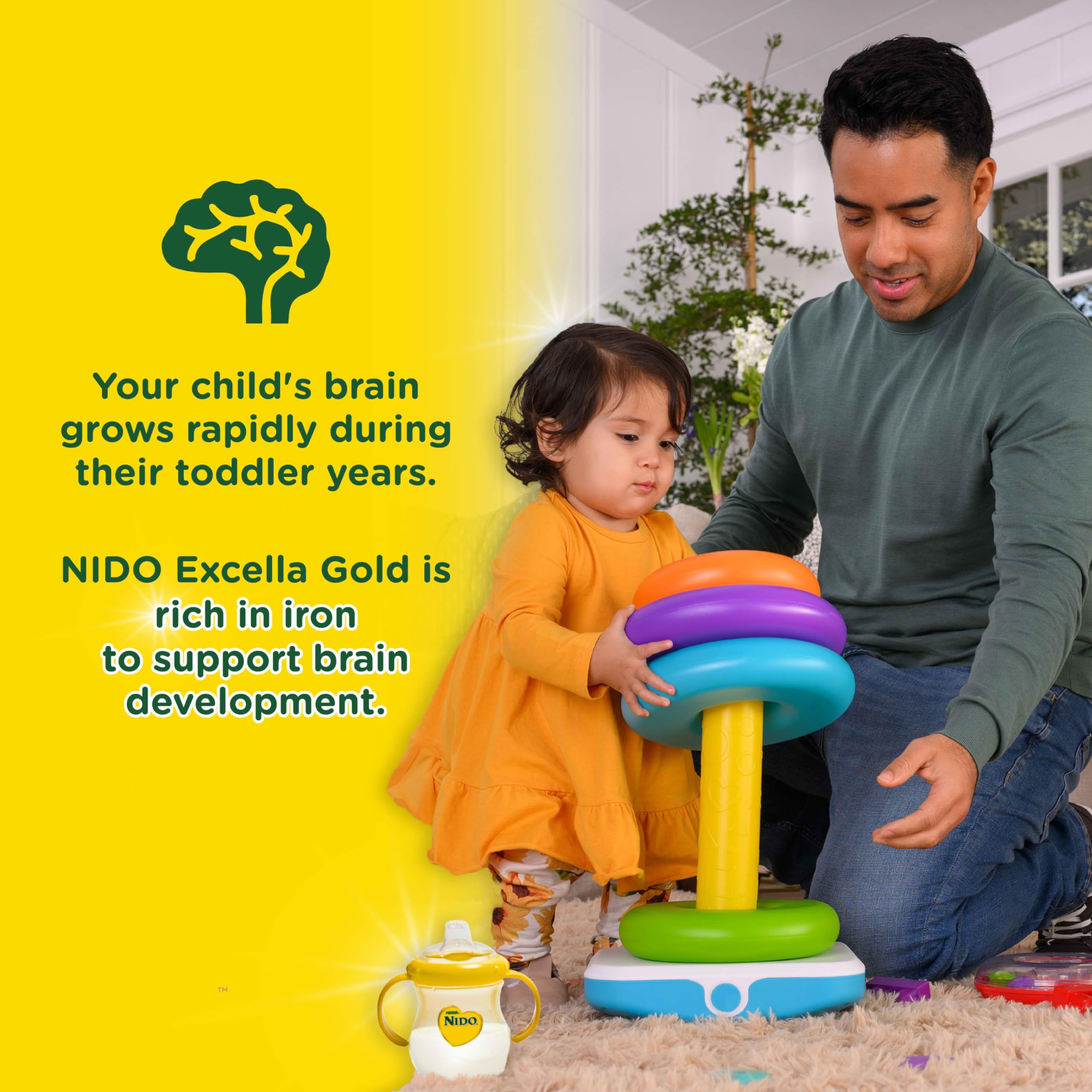 Nido label close-up showing nutrient list and benefits