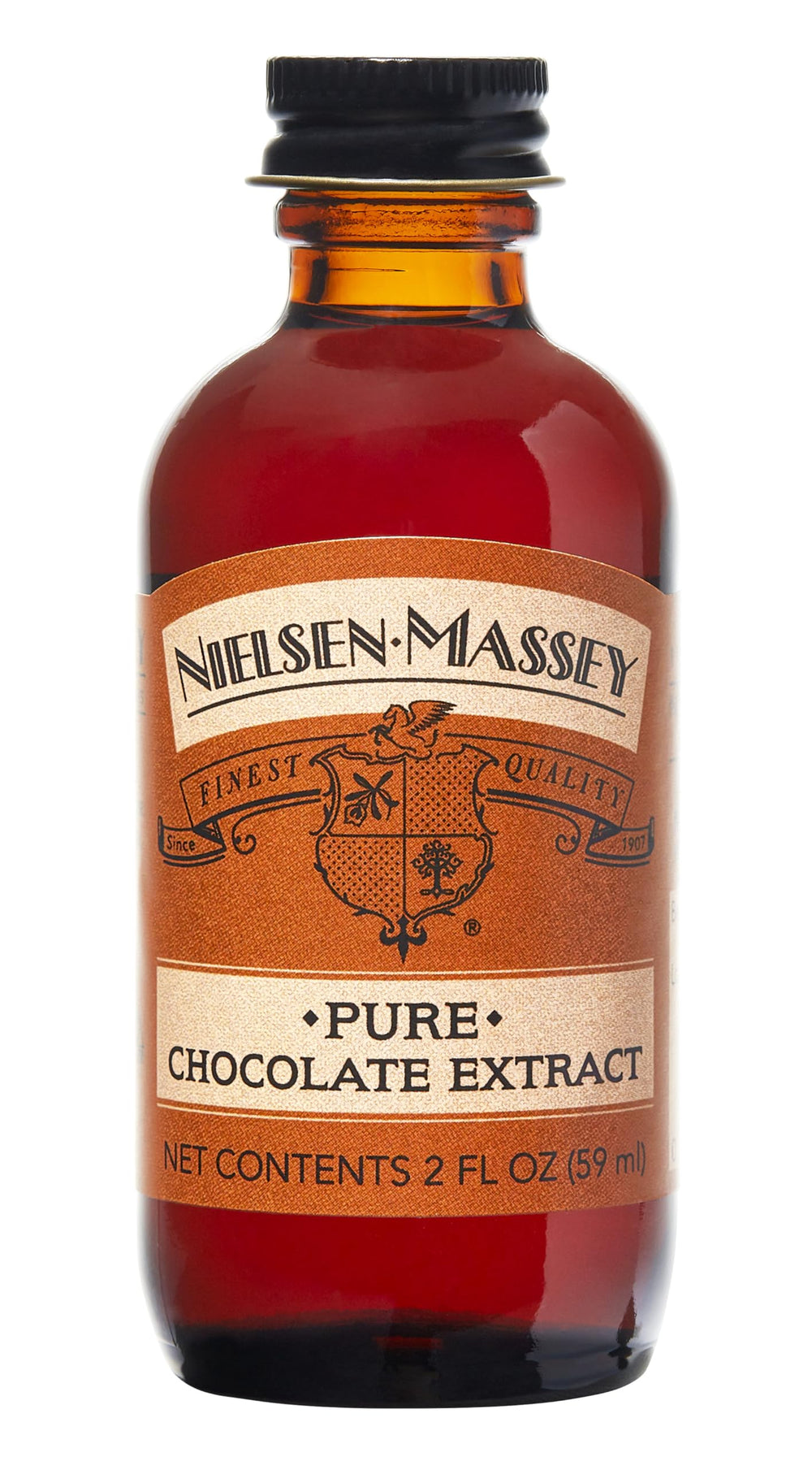 Nielsen‑Massey front bottle showing packaging and compact size for pantry convenience