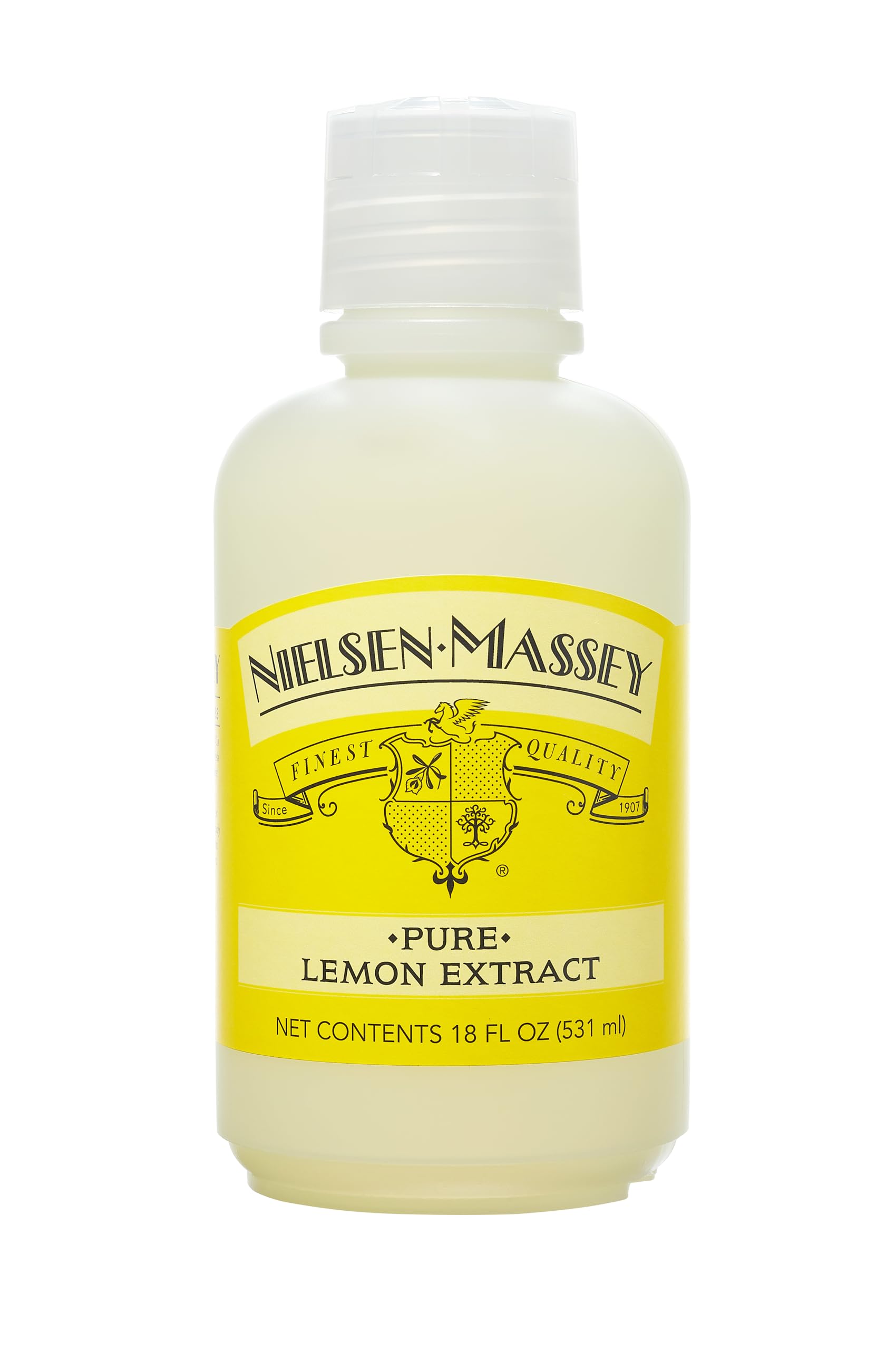 Nielsen-Massey bottle front label showing brand and product for clear identification