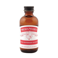 Nielsen-Massey peppermint extract label close-up highlighting ingredients and certifications benefit