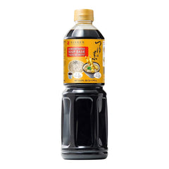 にんべん front label of 1L tsuyu no moto showing brand and size, clear identification benefit