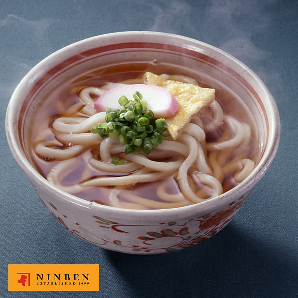 ninben shiro dashi used in udon bowl, demonstrates clear broth and preserved color