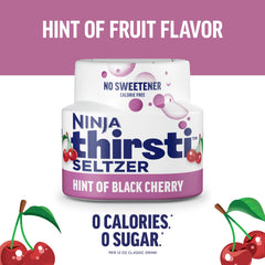 Ninja Thirsti bottle close-up highlighting label and compact size