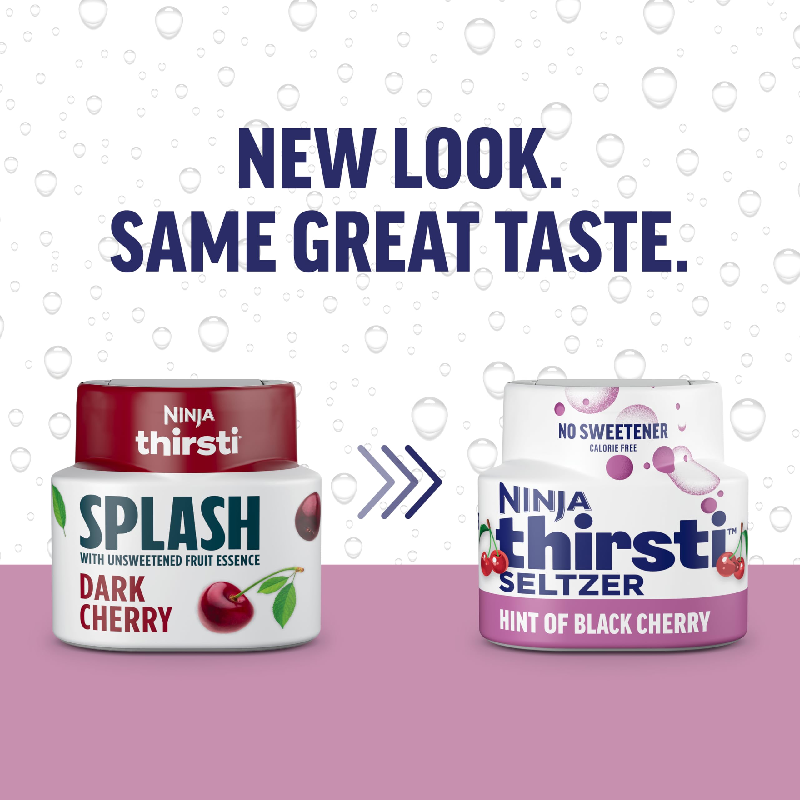 Ninja Thirsti added to sparkling water producing crisp cherry notes