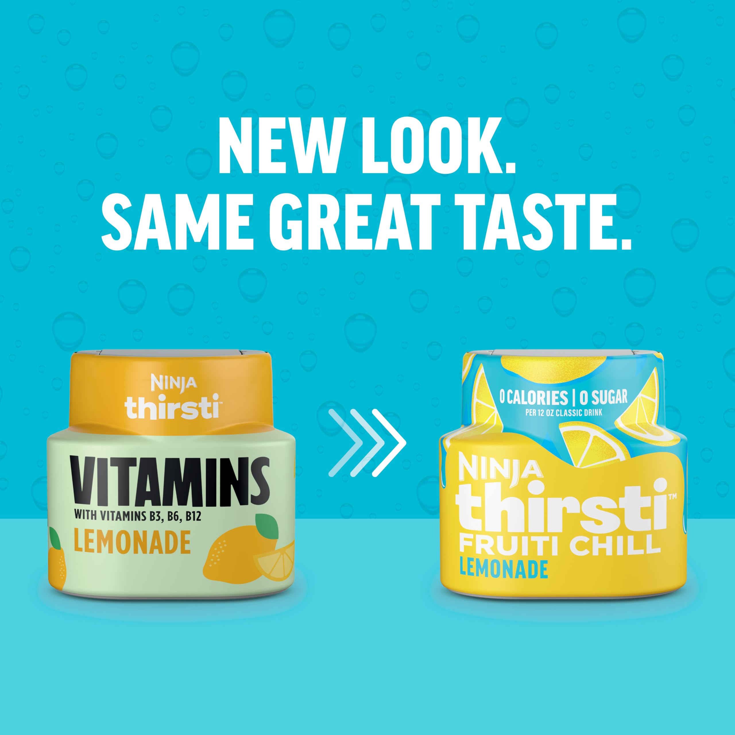 Ninja Thirsti Lemonade in sparkling glass showing fizzy refreshment without sugar