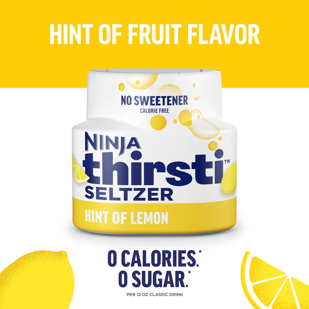 Ninja Thirsti single lemon pod close-up highlighting compact design and convenience
