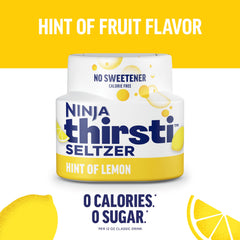 Ninja Thirsti single lemon pod close-up highlighting compact design and convenience