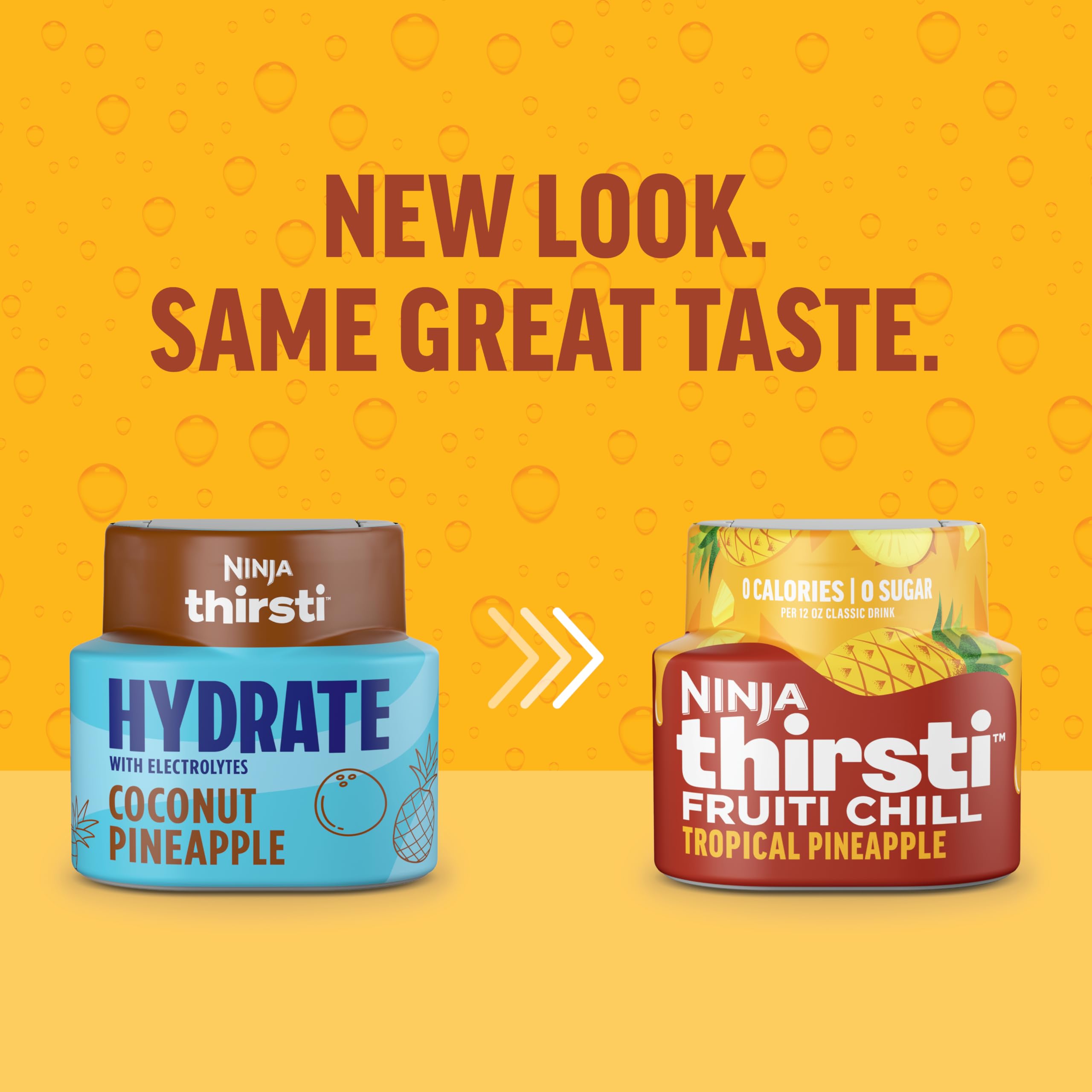 Ninja Thirsti poured pineapple sparkling glass illustrating bright refreshment