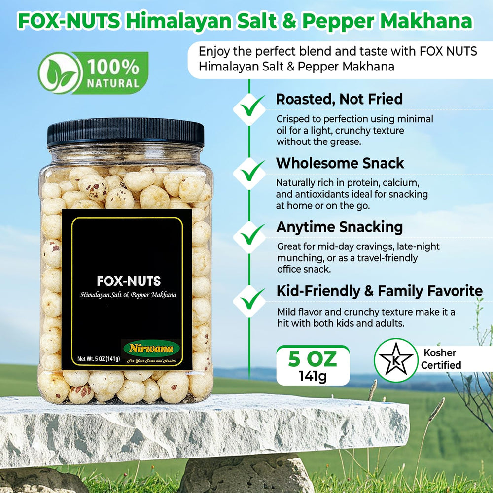 Nirwana bowl serving of fox nuts demonstrating versatile topping and snack benefit
