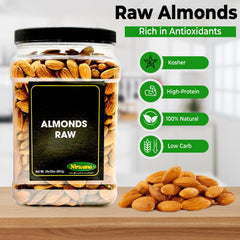 Nirwana raw almonds in a bowl ready to snack with quick convenience