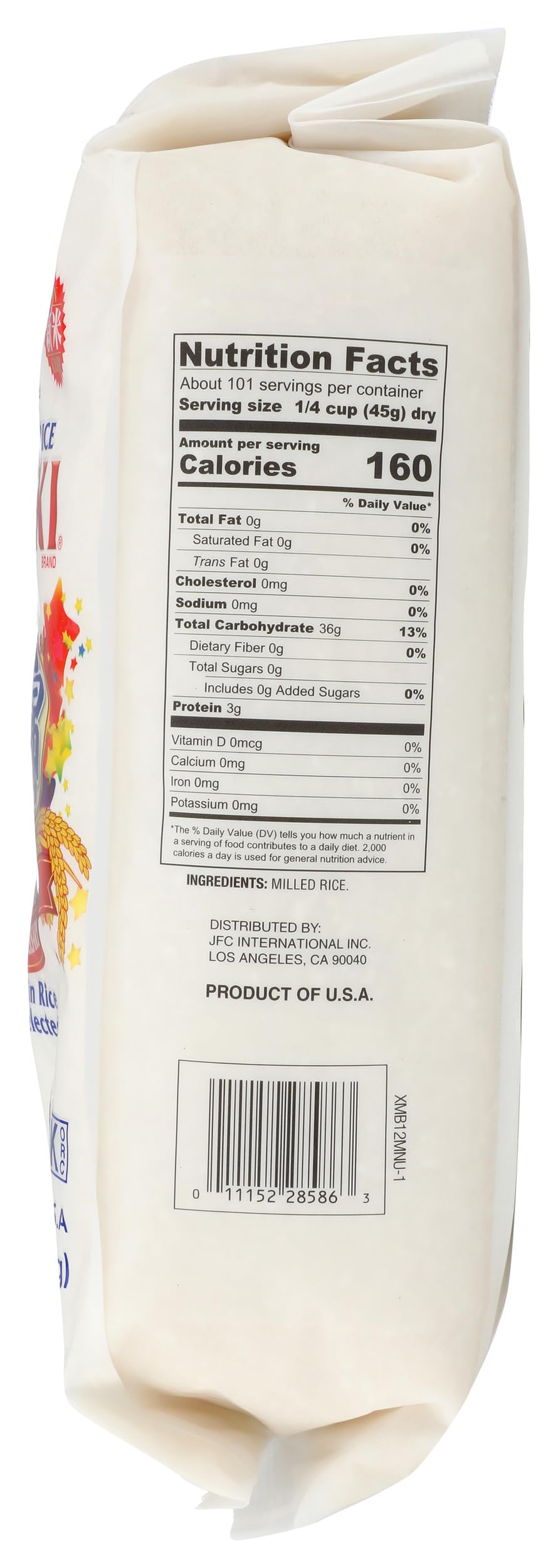 Nishiki label and nutrition facts highlighting ingredient transparency and quality