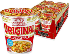 NISSIN front view of Cup Noodle Original showing branding and convenient pack