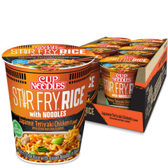 NISSIN front packaging showing teriyaki chicken cup, convenient meal option