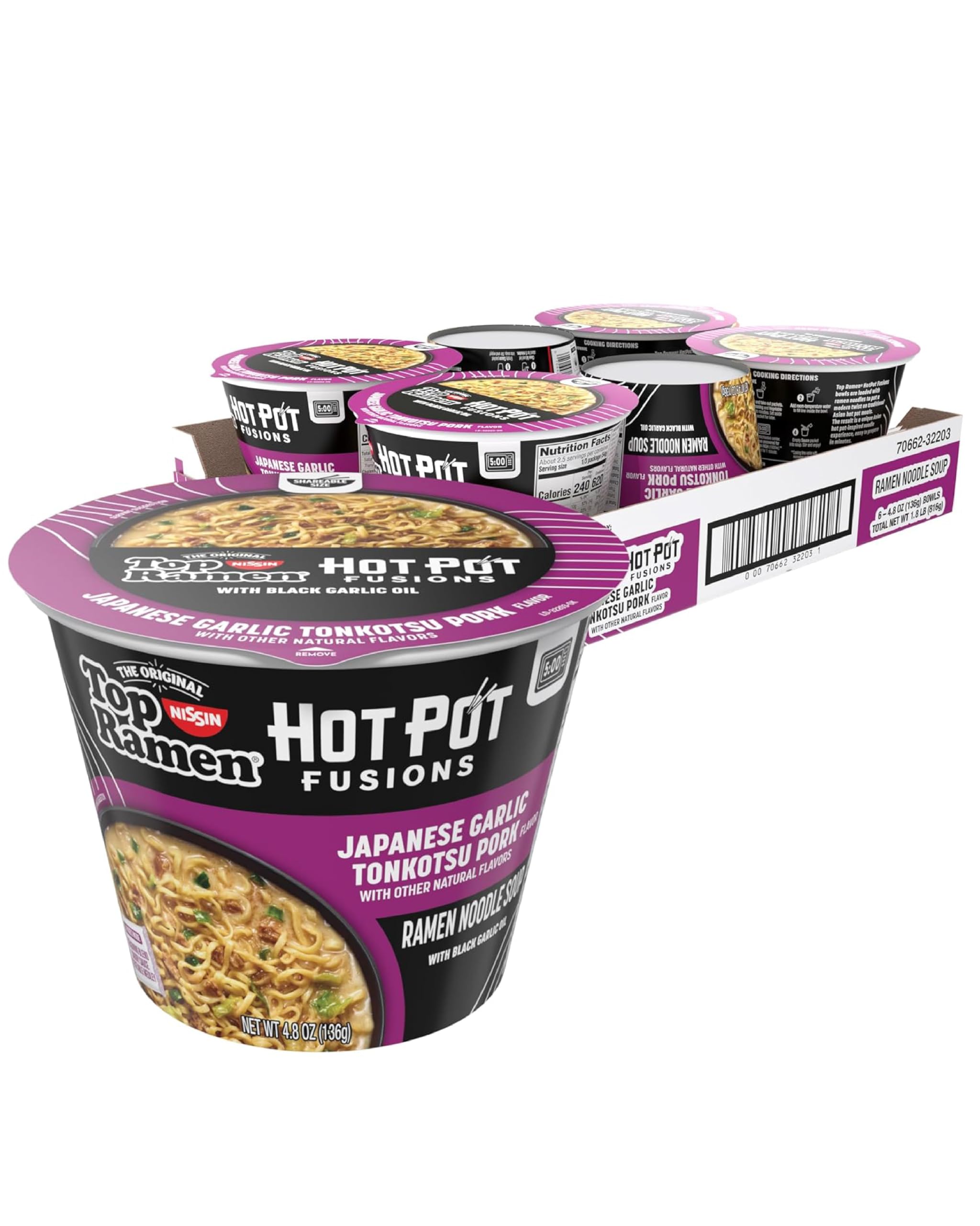 NISSIN front packaging showing Hot Pot Fusions bowl and branding for quick selection