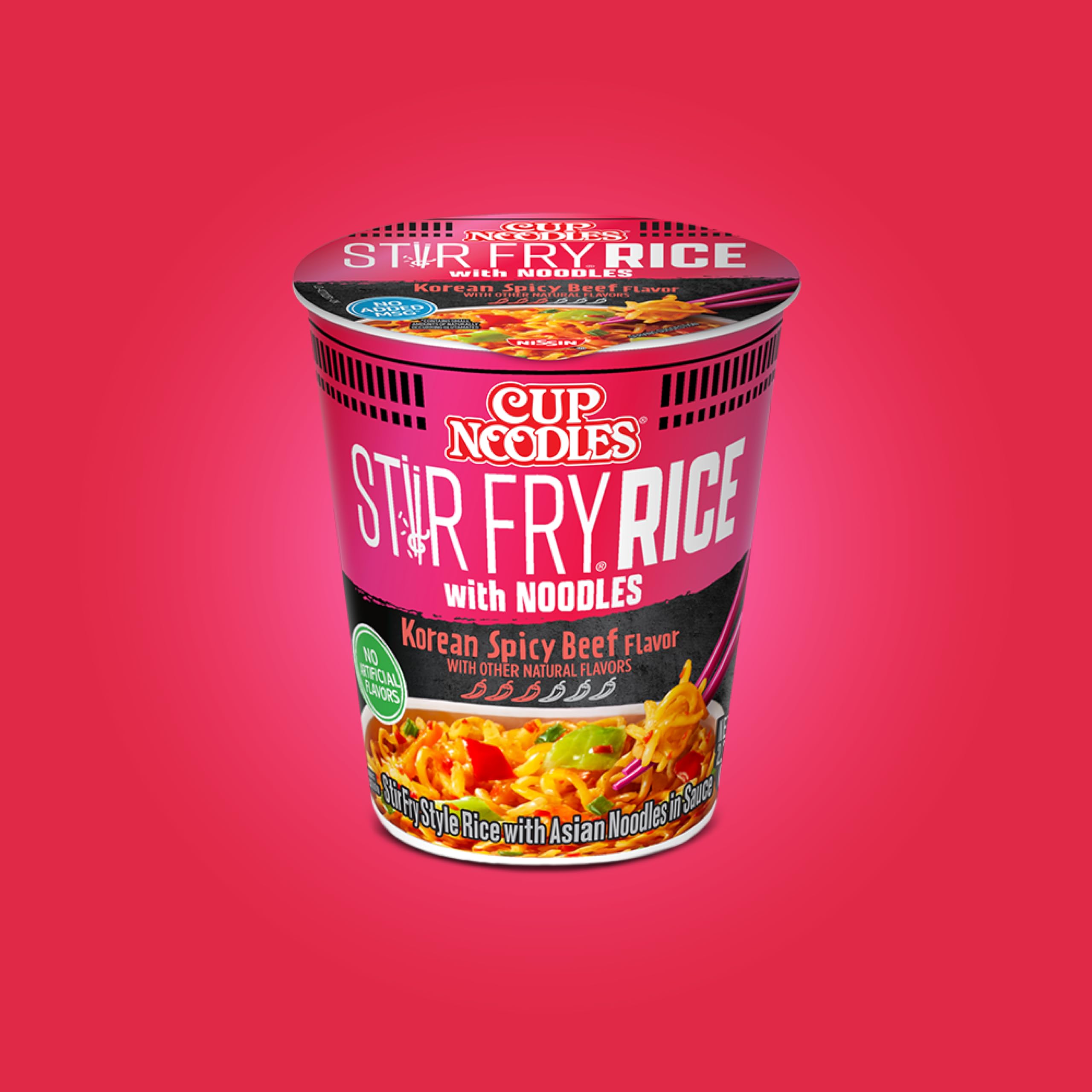 NISSIN six-pack next to a ruler displaying single-serving size and value