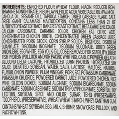 NISSIN close-up of calamari and imitation crab highlighting texture and authentic seafood appeal