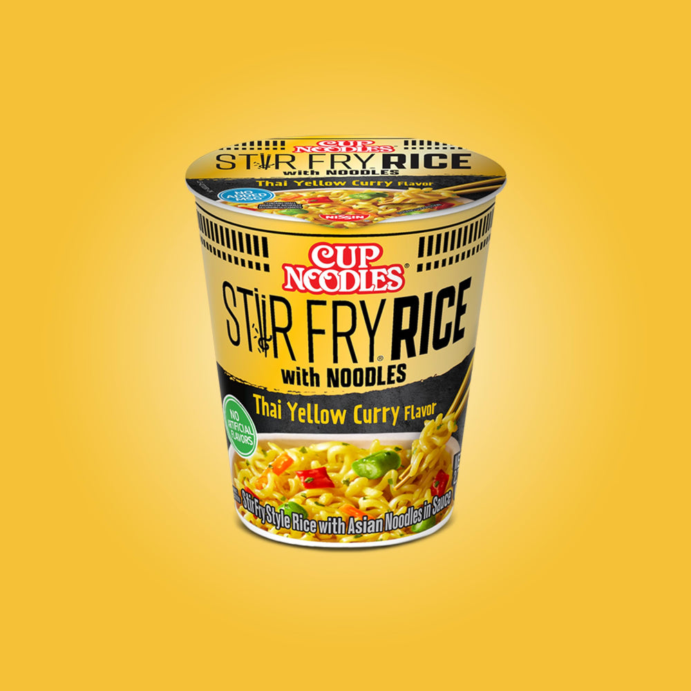 NISSIN cup beside a ruler showing 2.61 oz single-serve portion size advantage