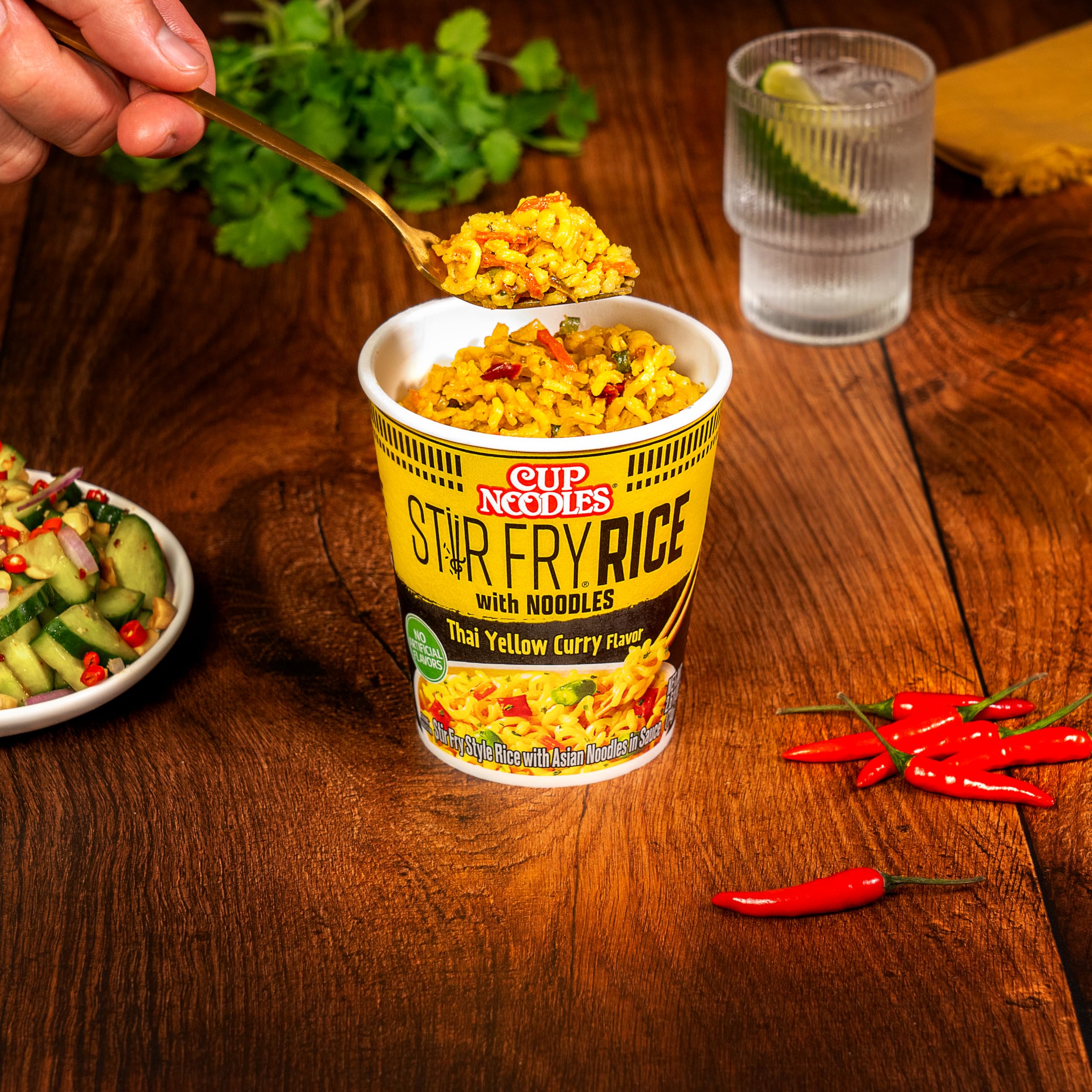 NISSIN cup in microwave demonstrating fast 5.5 minute cook time benefit