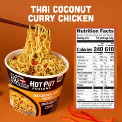 NISSIN Top Ramen bowl in microwave being heated, illustrating quick ready-in-5-minutes convenience