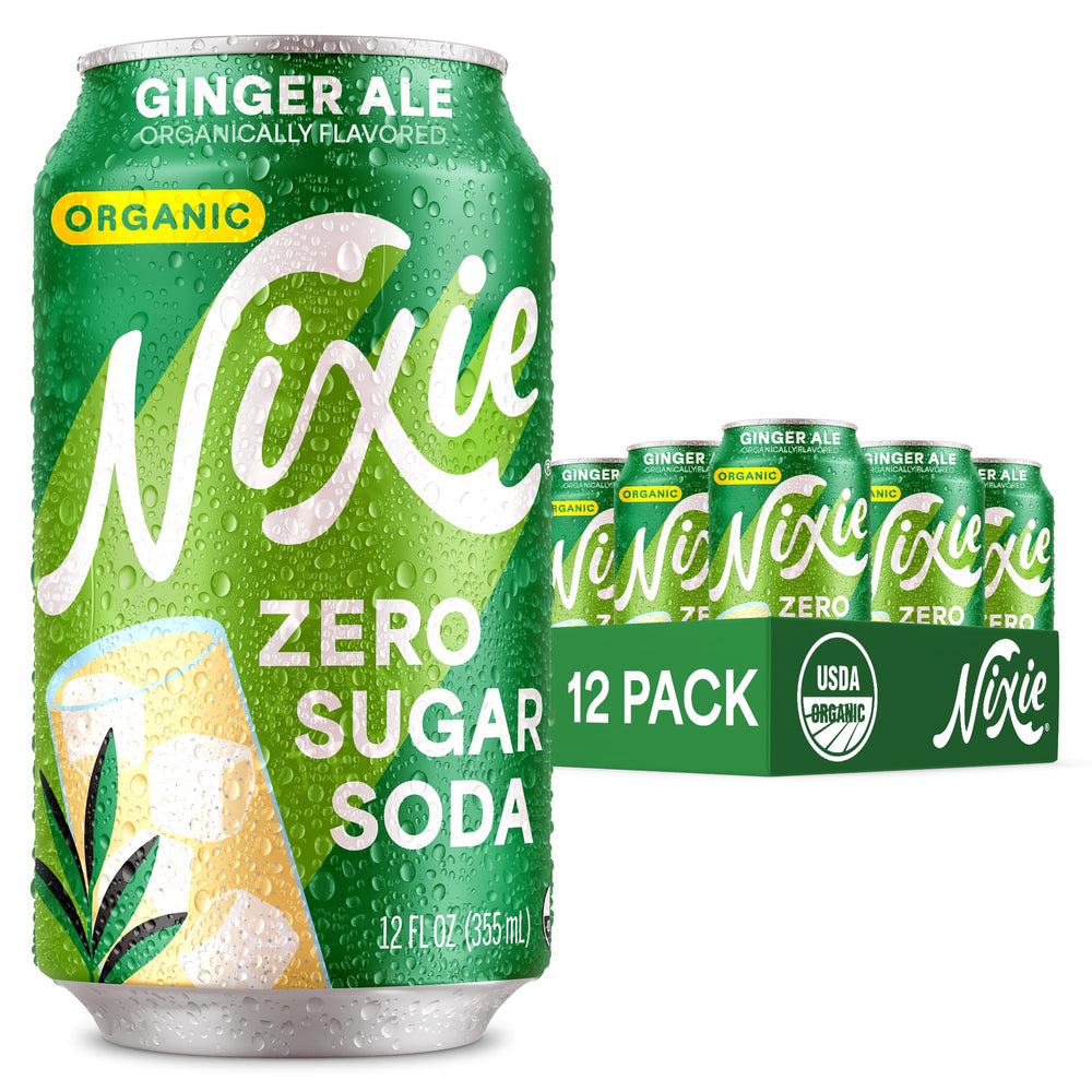 Nixie front packaging showing can and label, suggests organic refreshment