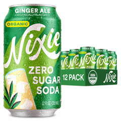 Nixie front packaging showing can and label, suggests organic refreshment