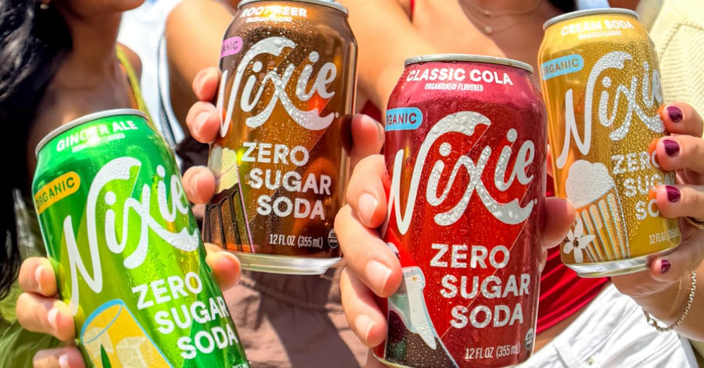 Nixie cans on a table setting, presents party-ready sustainable option