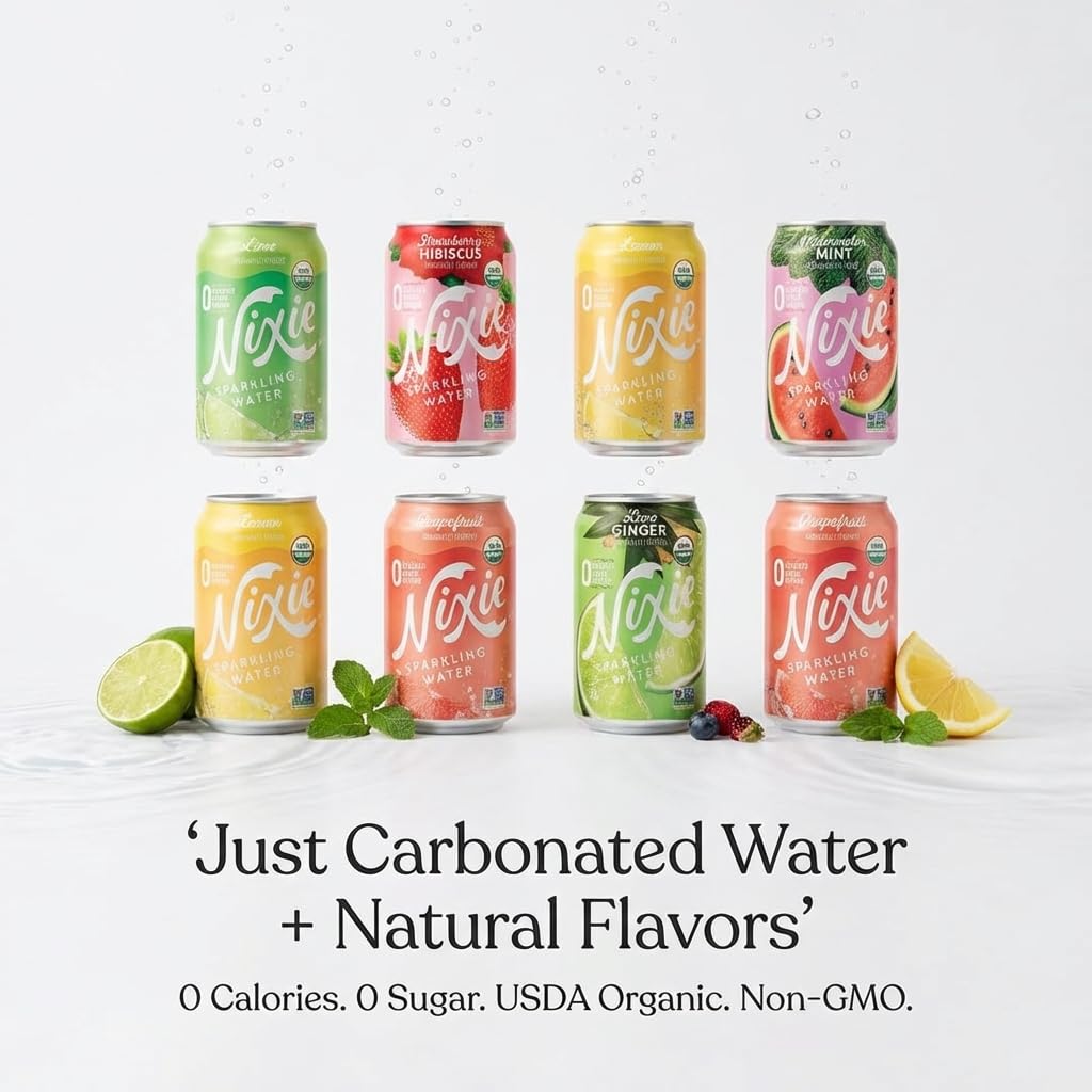Nixie Peach Black Tea can label emphasizing brewed-tea flavor clarity
