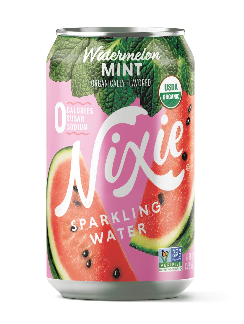 Nixie front packaging showing 24-pack and watermelon mint branding for refreshment