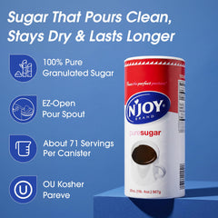 N'Joy pour spout closeup highlighting spill-free pouring benefit