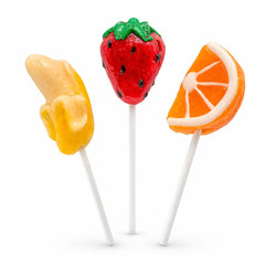 NLS Candy Co. front box view showing colorful fruit lollipops for attractive displays