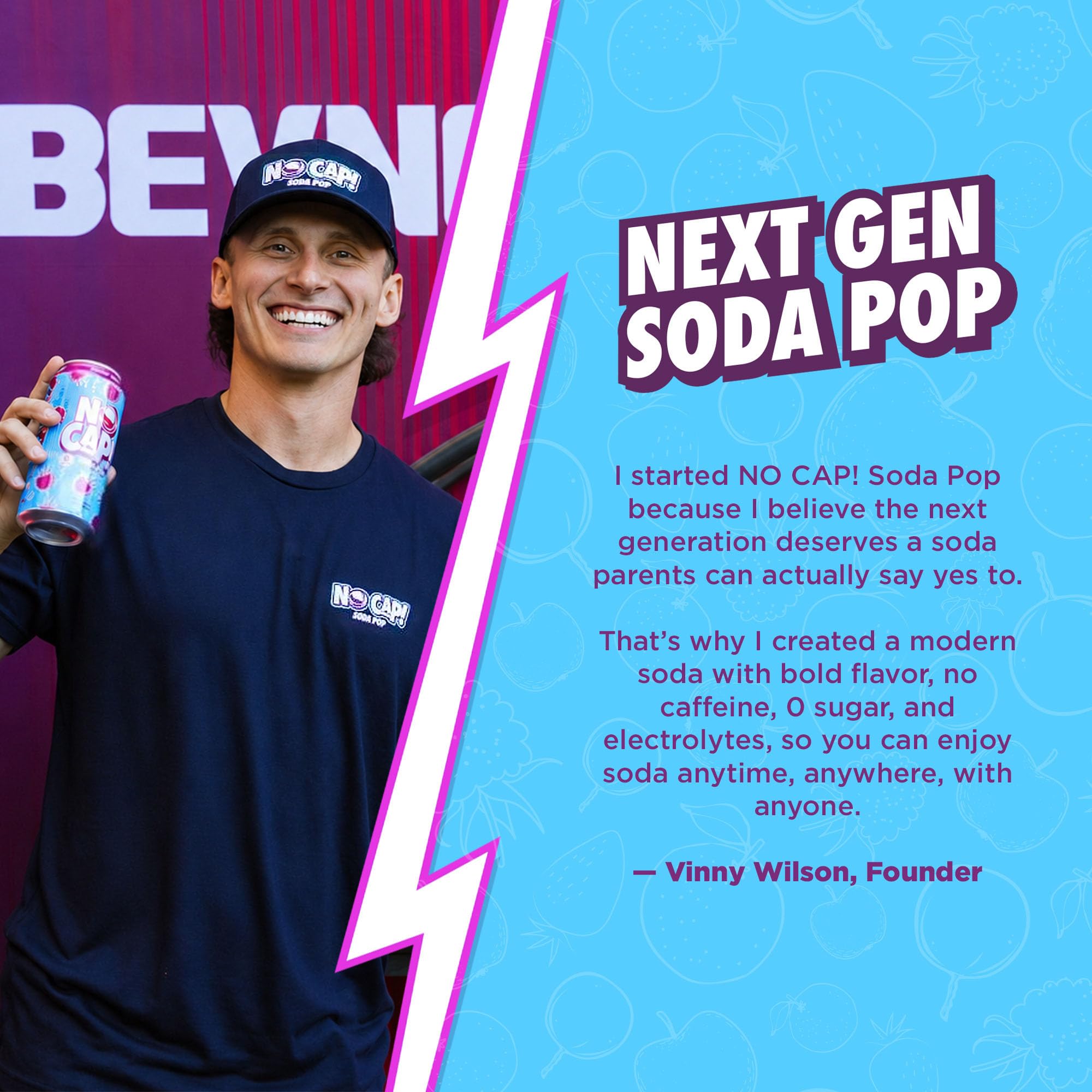 NO CAP! athlete post-workout with can showing electrolyte hydration support