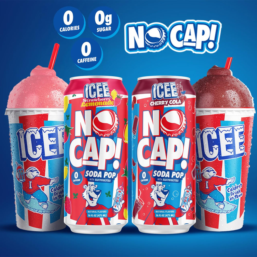 NO CAP! close-up of can carbonation texture highlighting fizz and refreshing mouthfeel benefit