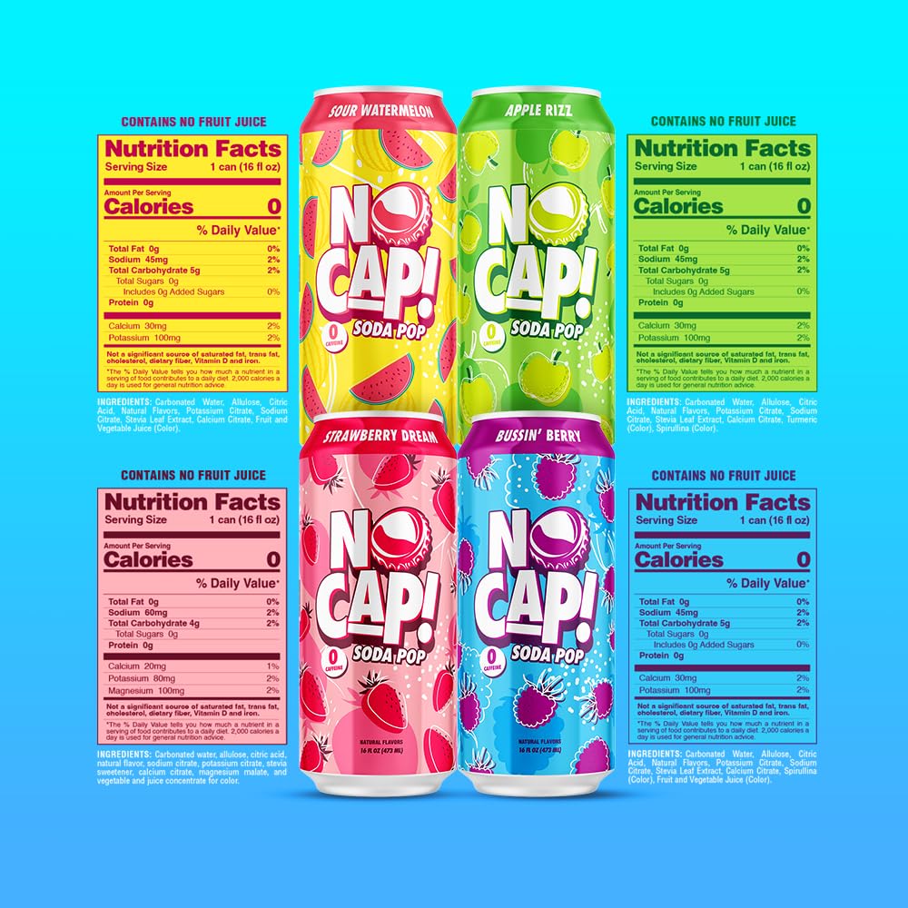 NO CAP! 16oz can in hand for scale and convenient on-the-go refreshment benefit