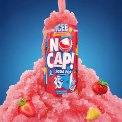 NO CAP! poured into glasses with ice showcasing flavor color and cold refreshment appeal