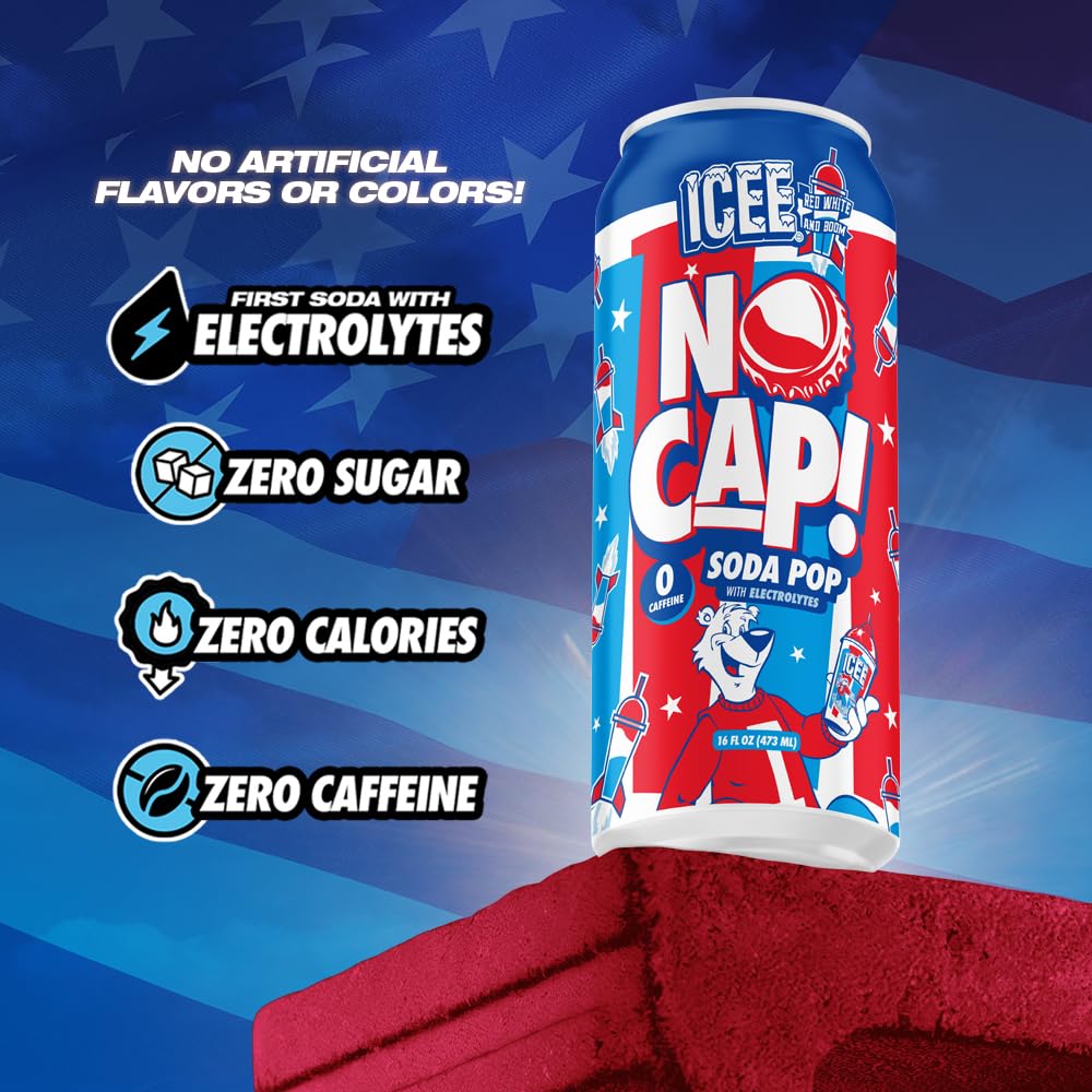 NO CAP! served over ice emphasizing cold refreshment and family enjoyment