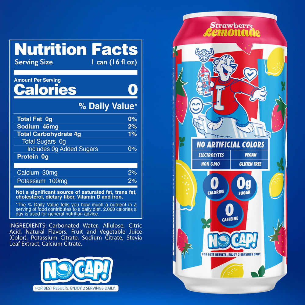 NO CAP! hand holding a single can for scale showing portable, on-the-go convenience