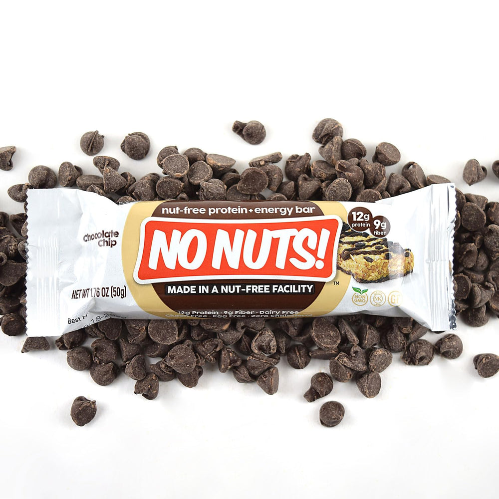 No Nuts! bar held in hand for scale showing single-serve portability benefit