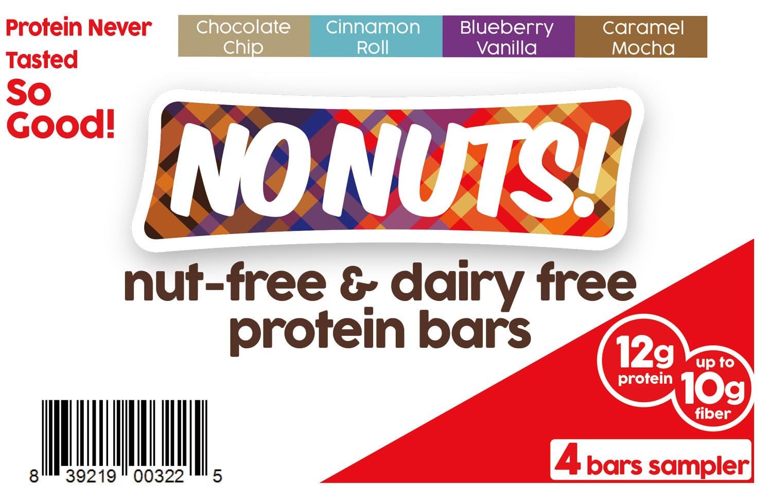 No Nuts! single bar unwrapped to show interior and grab-and-go benefit