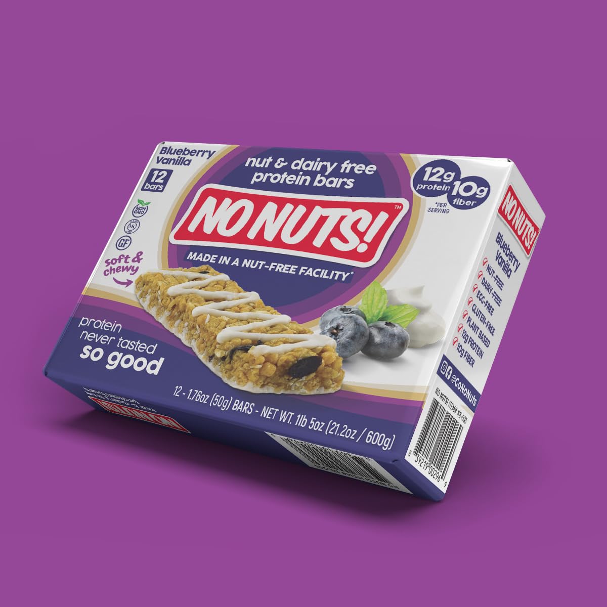 No Nuts! kosher and Non-GMO labels highlighted for certification transparency