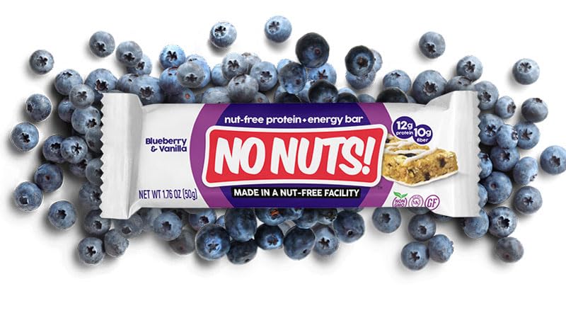 No Nuts! individually wrapped blueberry vanilla bar for easy grab-and-go convenience