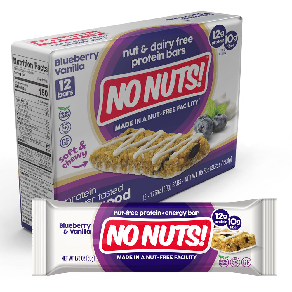 No Nuts! bar beside a common-sized apple to show portion and calorie control