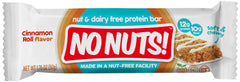 No Nuts! unwrapped cinnamon roll protein bar with soft, chewy texture benefit