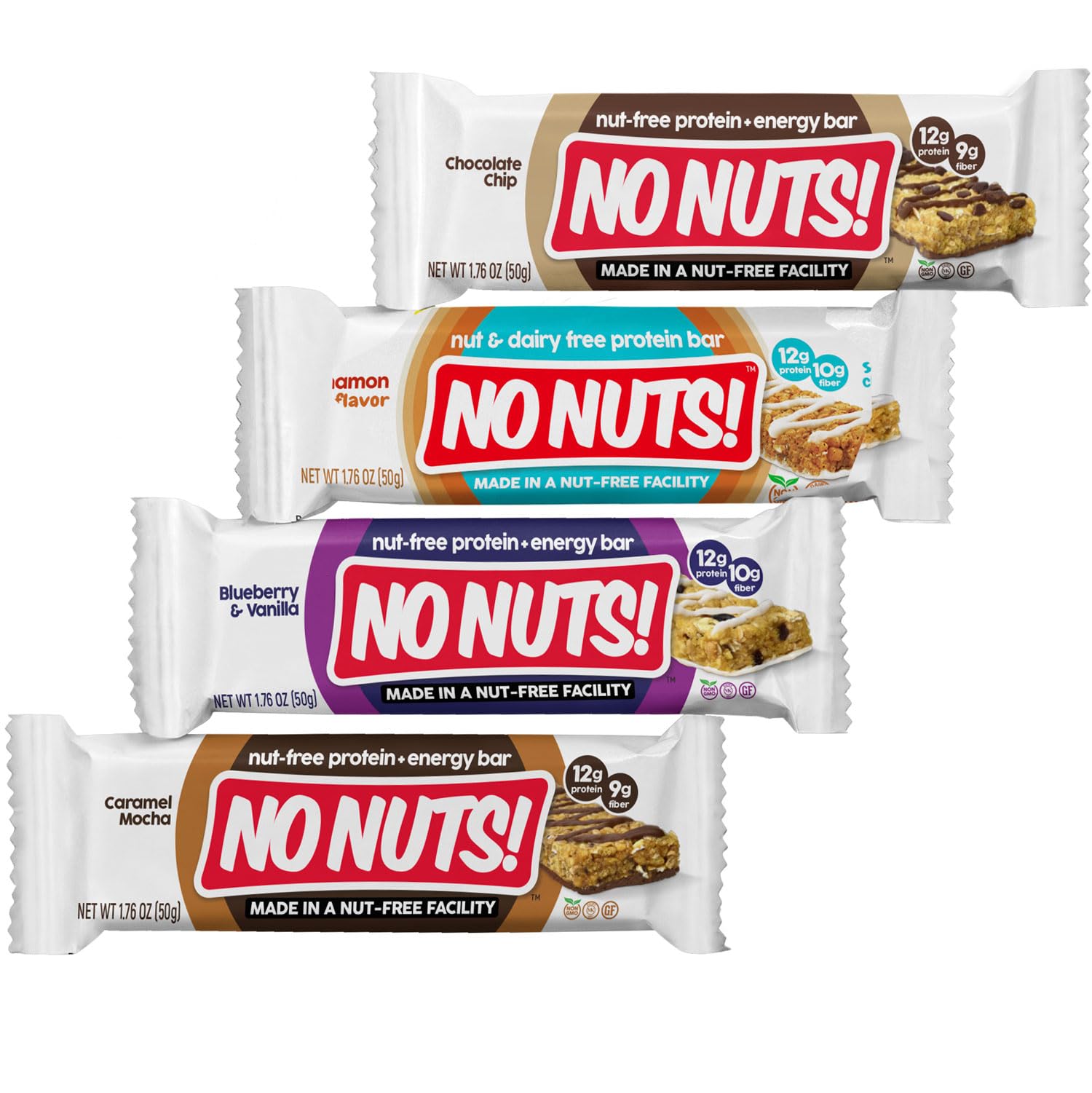 No Nuts! close-up texture of bar highlighting chewiness and quality