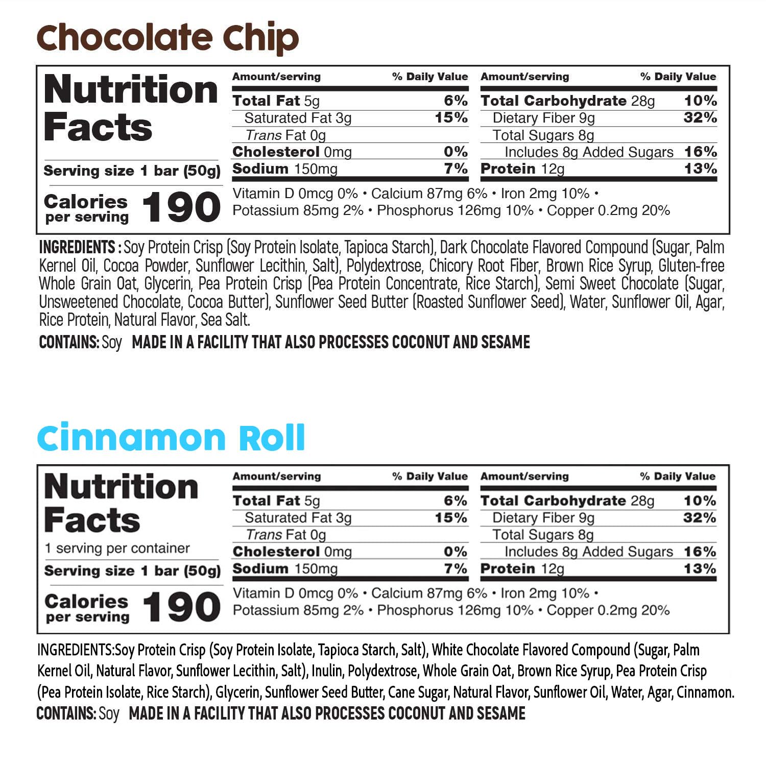 No Nuts! ingredients label close-up showing organic and non-GMO benefits