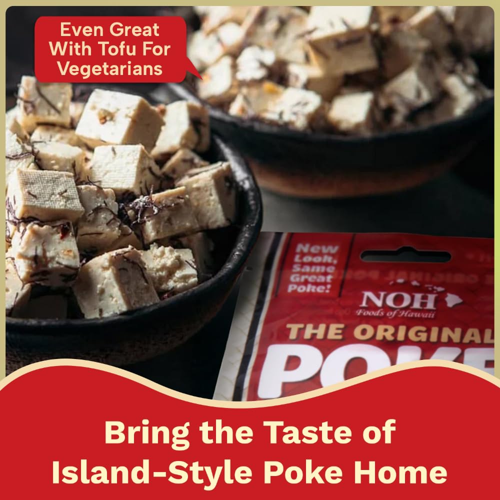 NOH tofu poke plate illustrating vegetarian use and bold island-style seasoning