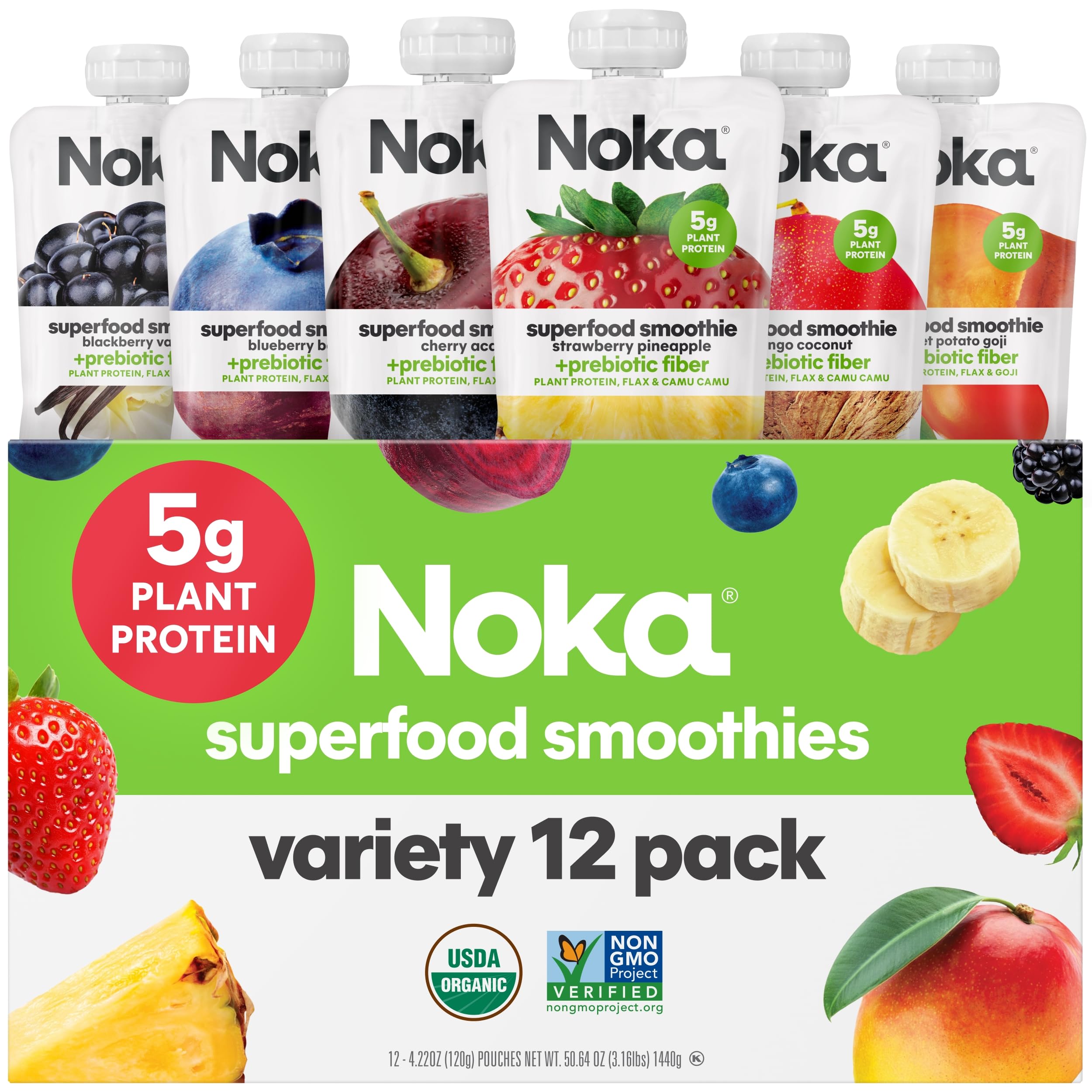 NOKA front packaging 12pk showing variety pack and compact benefit